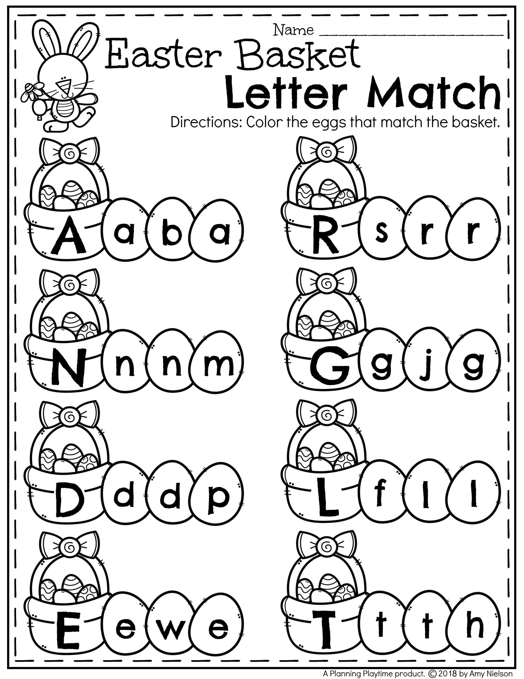 Easter Worksheets - Planning Playtime with regard to Easter Toddler Worksheets