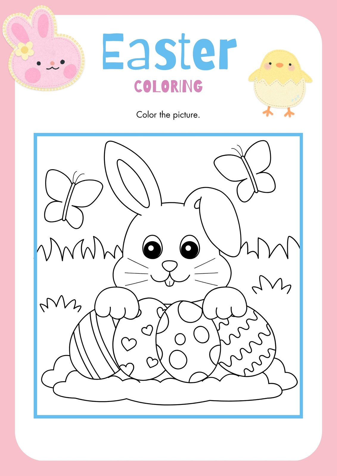 Page 3 - Free Custom Printable Easter Worksheet Templates | Canva intended for Easter Bunny Worksheets Preschool