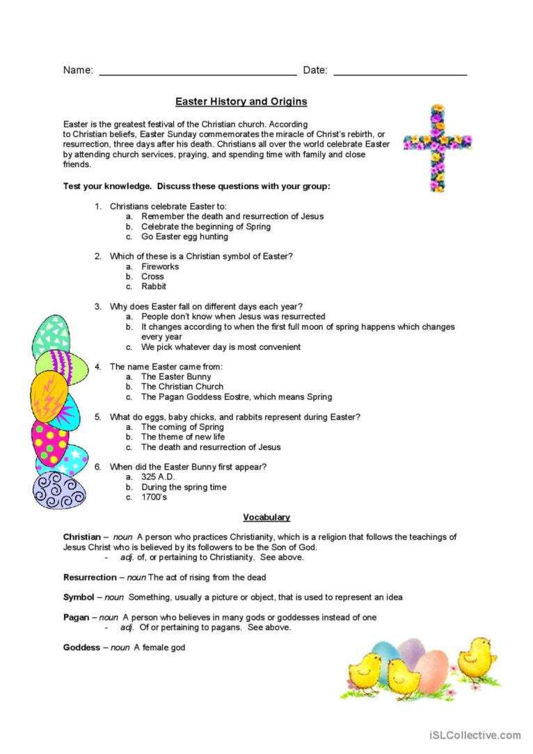 The Easter Story Reading For Detail…: English Esl Worksheets Pdf &amp;amp; Doc in The Easter Story Worksheets