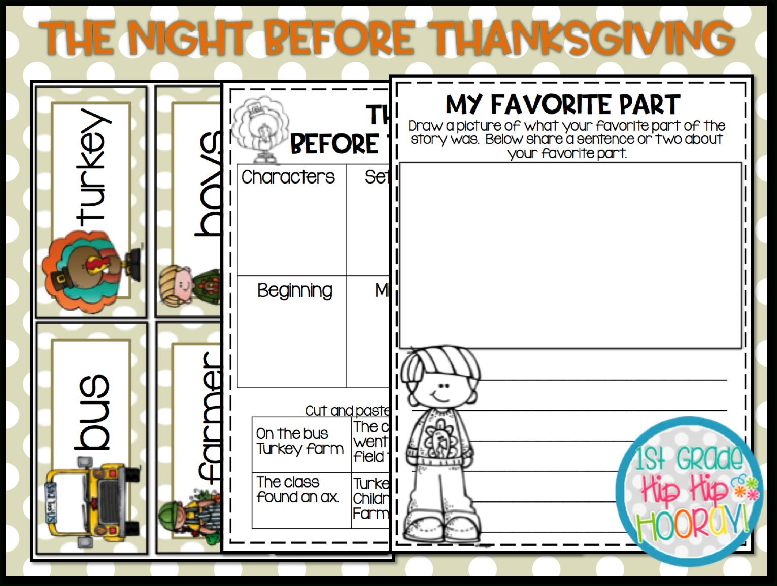 1St Grade Hip Hip Hooray!: &amp;#039;Twas The Night Before Thanksgiving for Twas the Night Before Thanksgiving Worksheets