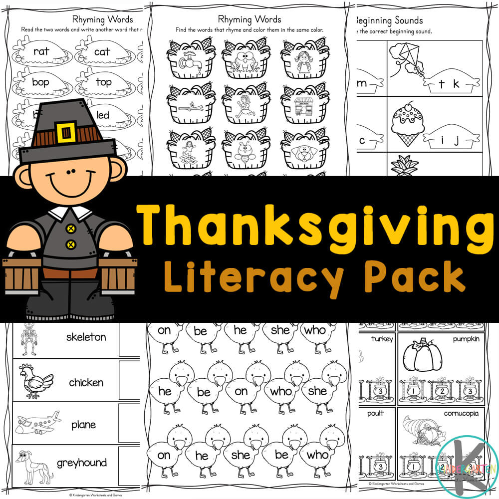 🦃 Free Printable Thanksgiving Worksheets For Kindergarten pertaining to Thanksgiving Cvc Worksheets Free