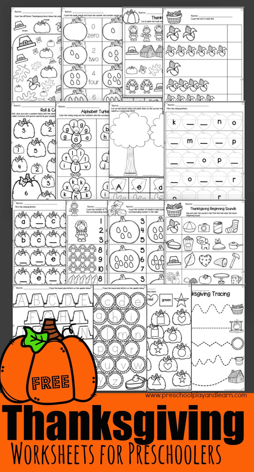🦃 Free Printable Thanksgiving Worksheets For Preschool within Thanksgiving Worksheets For 3 Year Olds