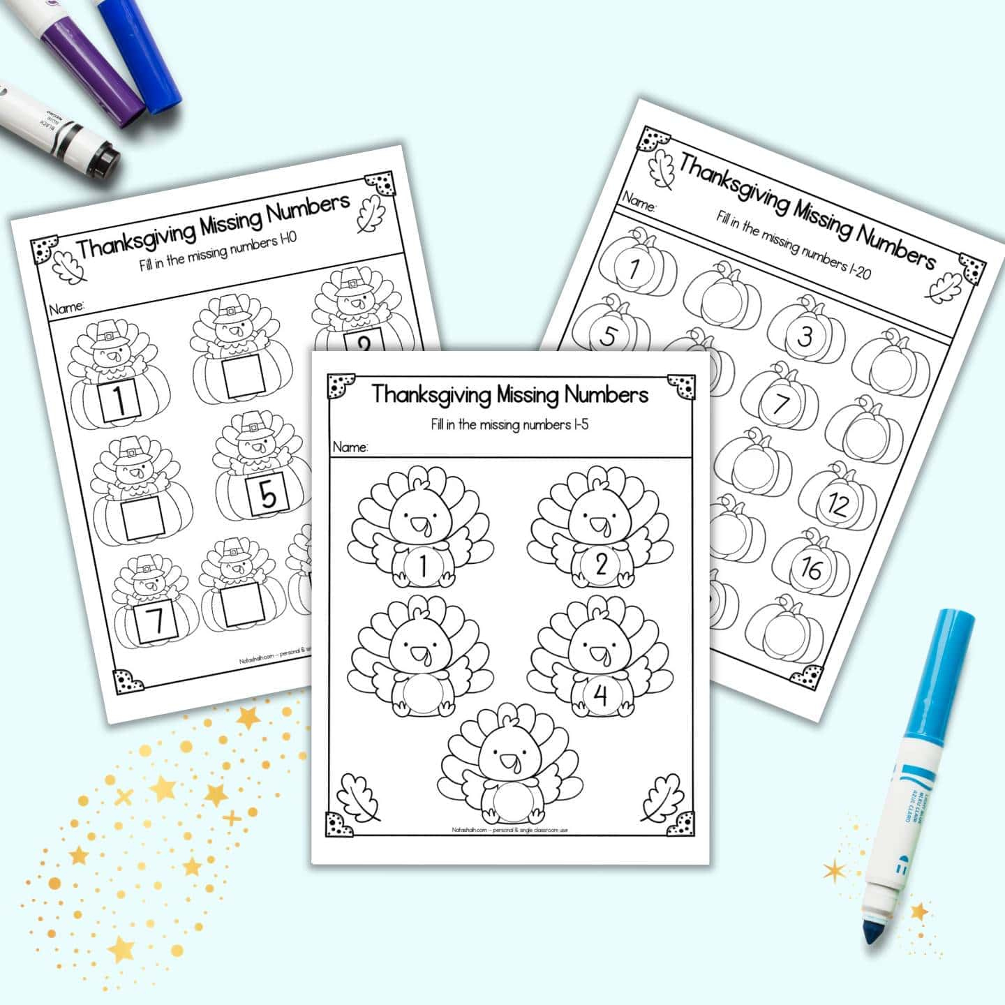 Free Printable Thanksgiving Missing Number Worksheets - The with regard to Thanksgiving Integer Worksheet
