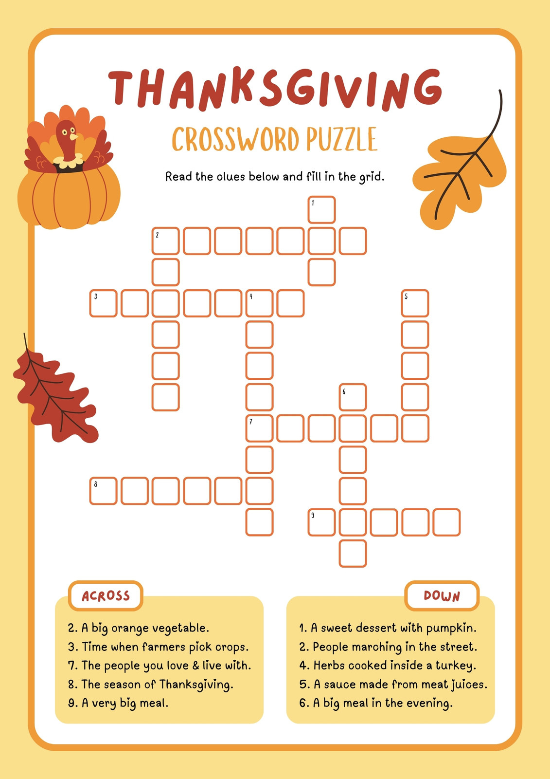Free Printable Thanksgiving Worksheet Templates | Canva with regard to Thanksgiving Challenge Worksheet