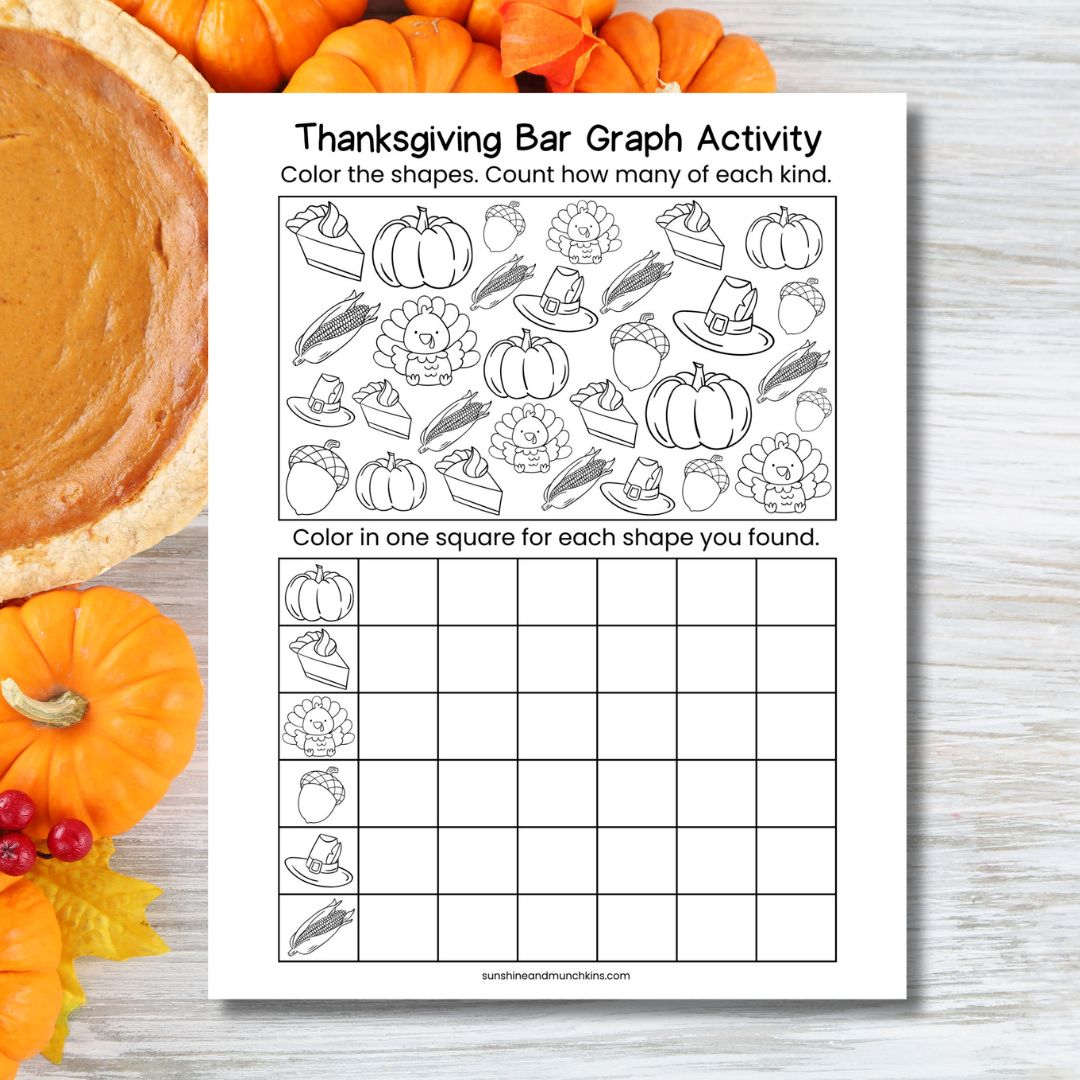 Free} Thanksgiving Graphing Printable For Kids - Sunshine And throughout Thanksgiving Graphing Worksheets Free