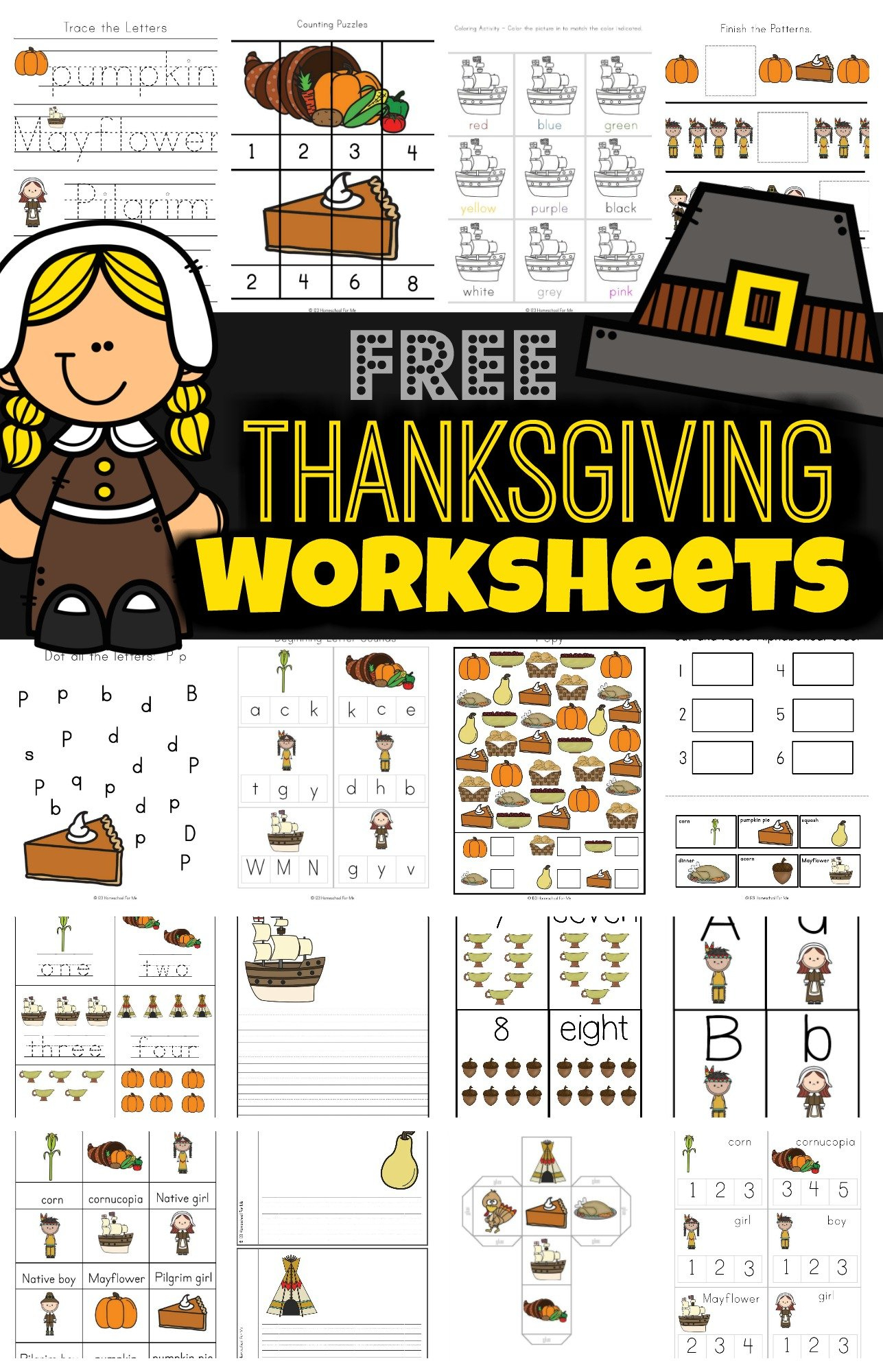 Free Thanksgiving Worksheets For Kids with regard to Thanksgiving Worksheets For Elementary