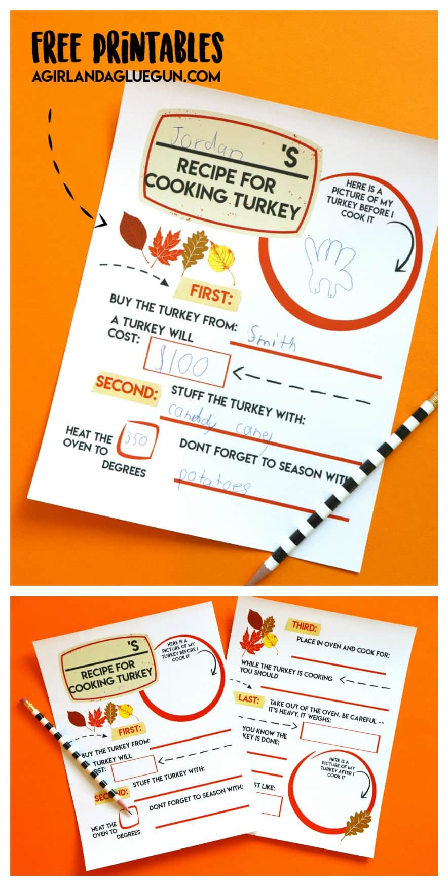 Funny How To Cook A Turkey Printable! - A Girl And A Glue Gun throughout How To Cook A Thanksgiving Turkey Worksheet