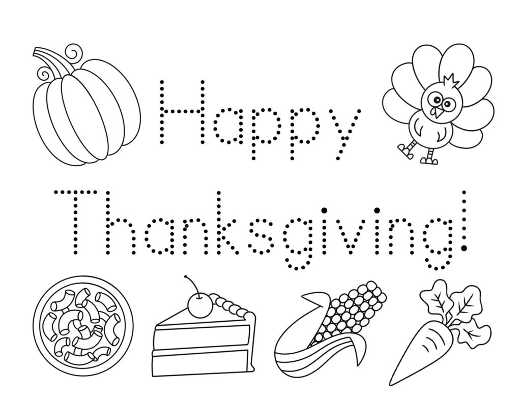 Happy Thanksgiving Worksheets For Preschoolers! ⋆ The Hollydog Blog regarding Prek Thanksgiving Worksheets