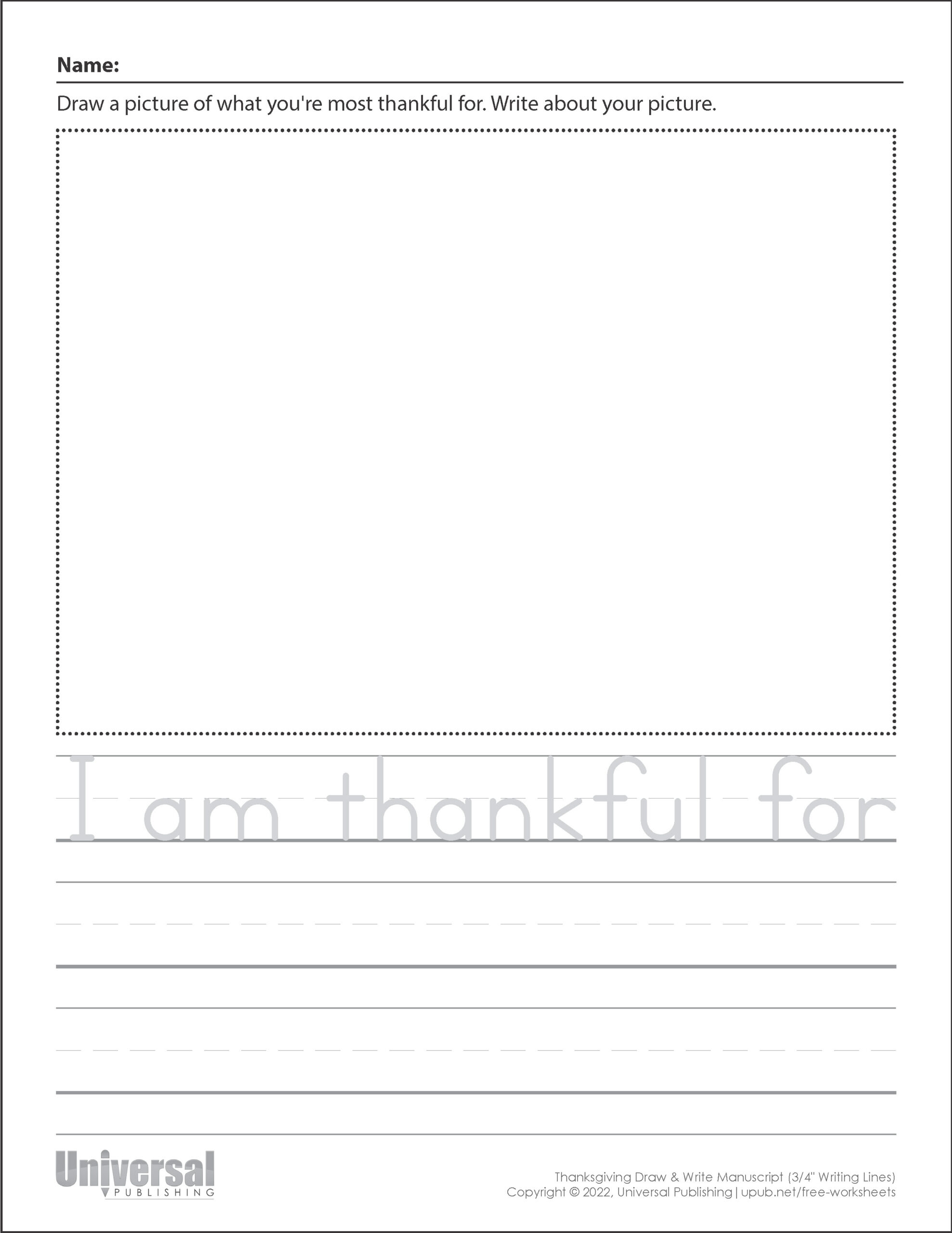 Thanksgiving Activities | Free Printables - Universal Publishing intended for Thanksgiving Writing Worksheets Free