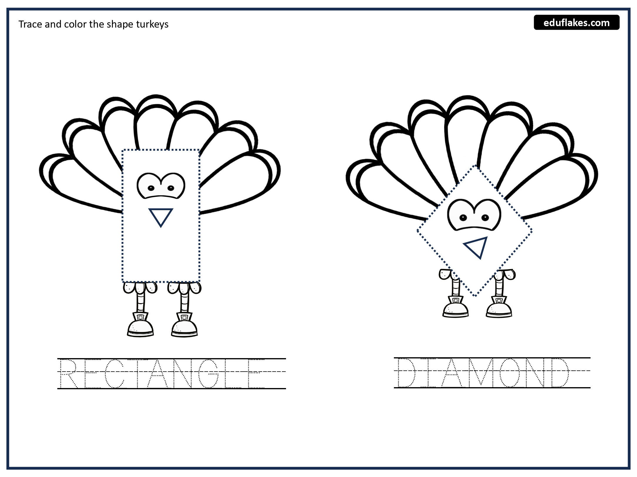 Thanksgiving Fun With Shape Turkeys: Engaging Kindergarteners With pertaining to Thanksgiving Shapes Worksheets