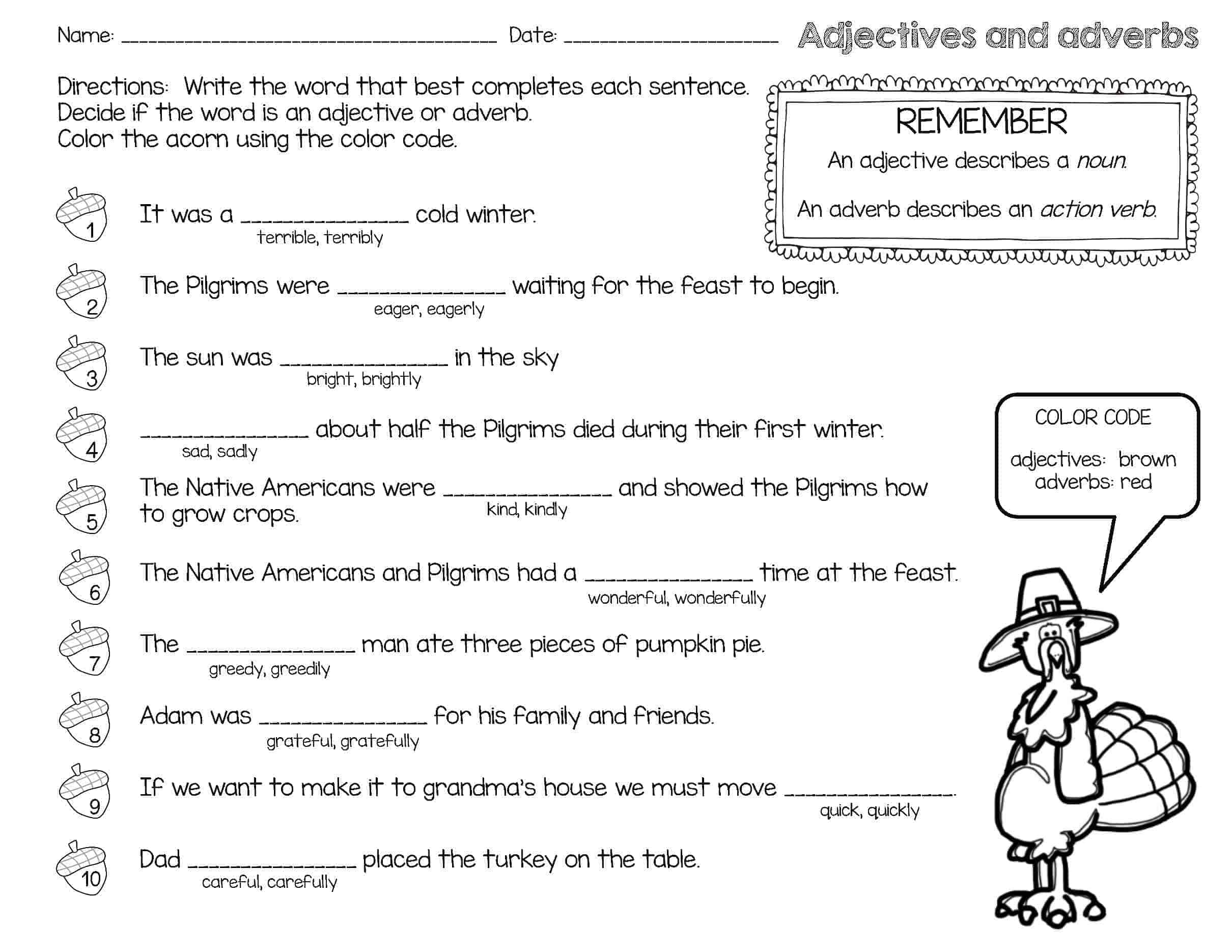 Thanksgiving Reading Comprehension Passages And Activities pertaining to Thanksgiving Worksheets For 3rd Graders