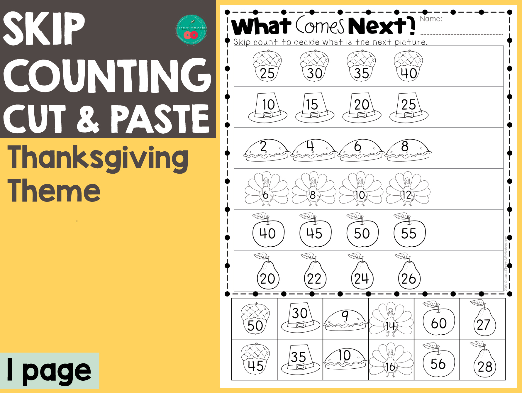 Thanksgiving Skip Counting pertaining to Thanksgiving Skip Counting Worksheets