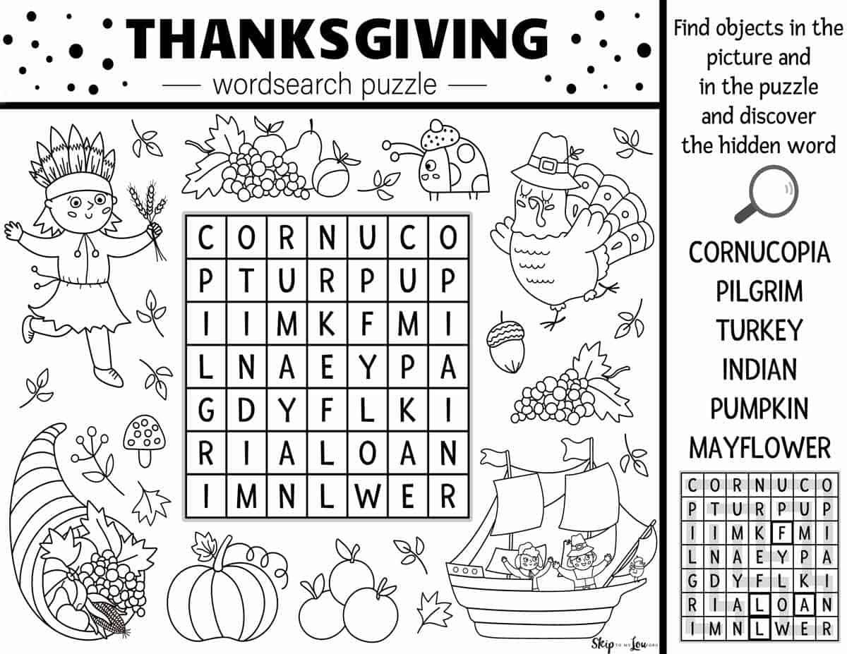 Thanksgiving Worksheets | Skip To My Lou for Super Teacher Worksheets Thanksgiving Crossword