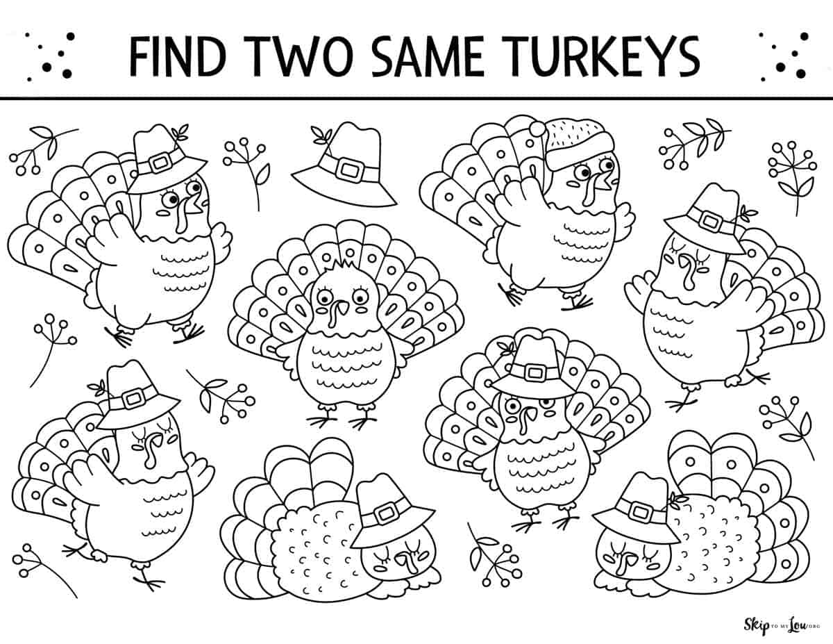 Thanksgiving Worksheets | Skip To My Lou regarding Thanksgiving Worksheets For 3 Year Olds