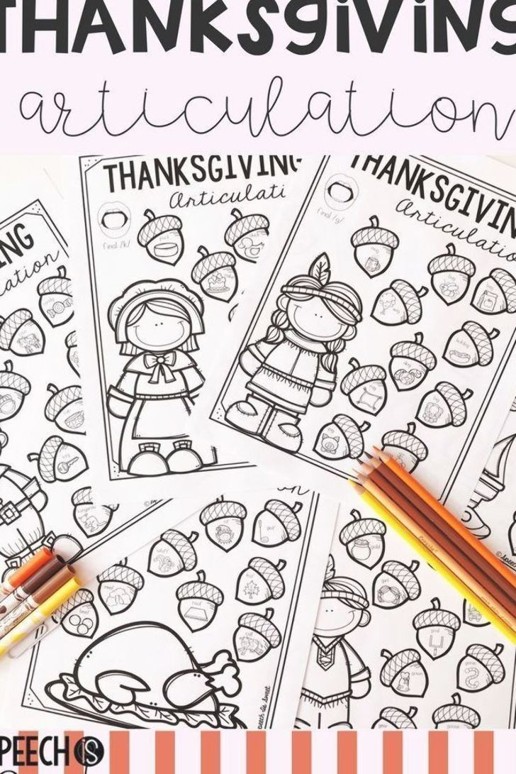 These Thanksgiving Articulation Printables Are Super Fun And in Thanksgiving Articulation Worksheets
