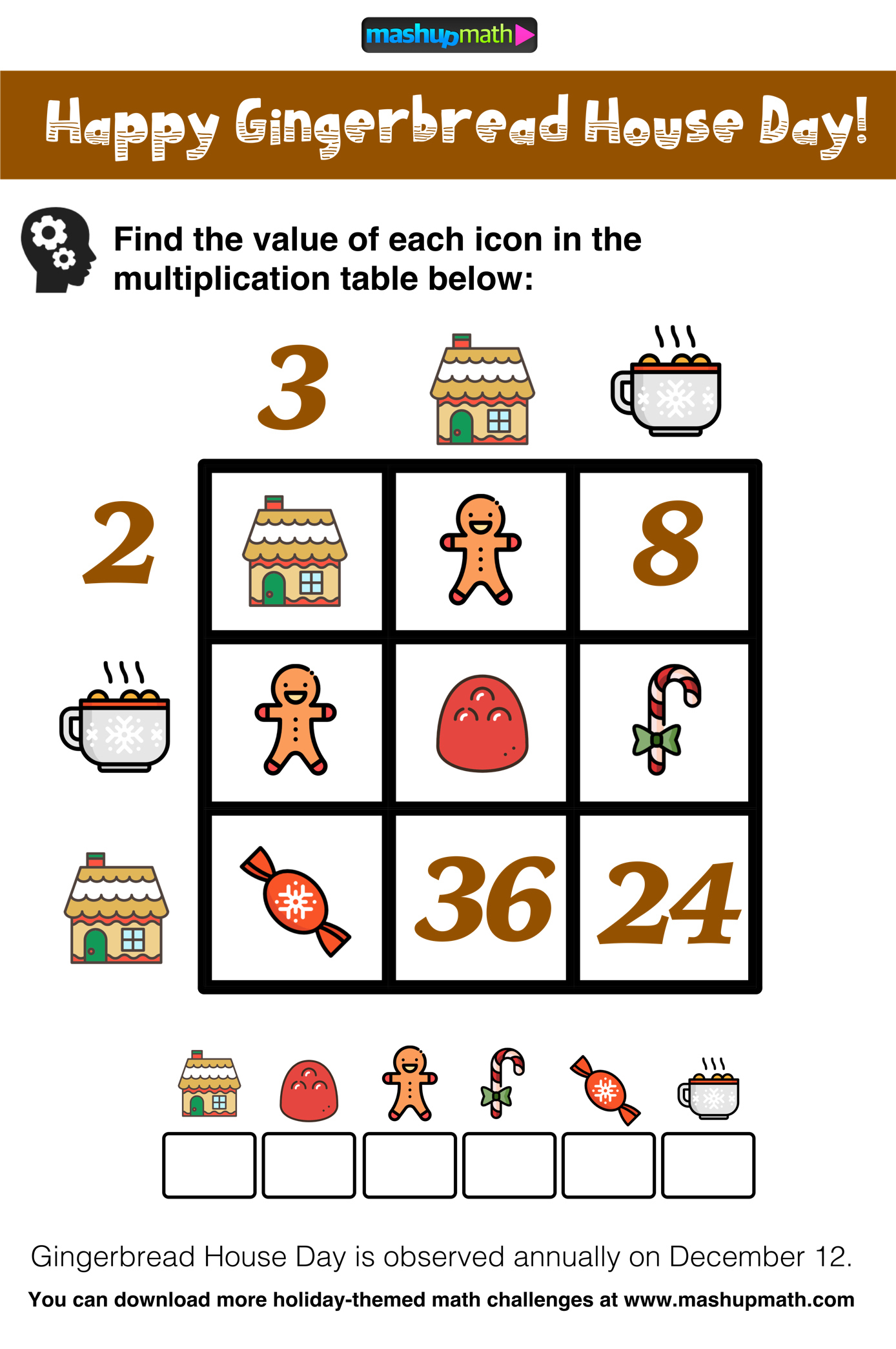 5 Awesome Christmas Math Activities For 5Th Grade — Mashup Math with Christmas Themed Multiplication Worksheets