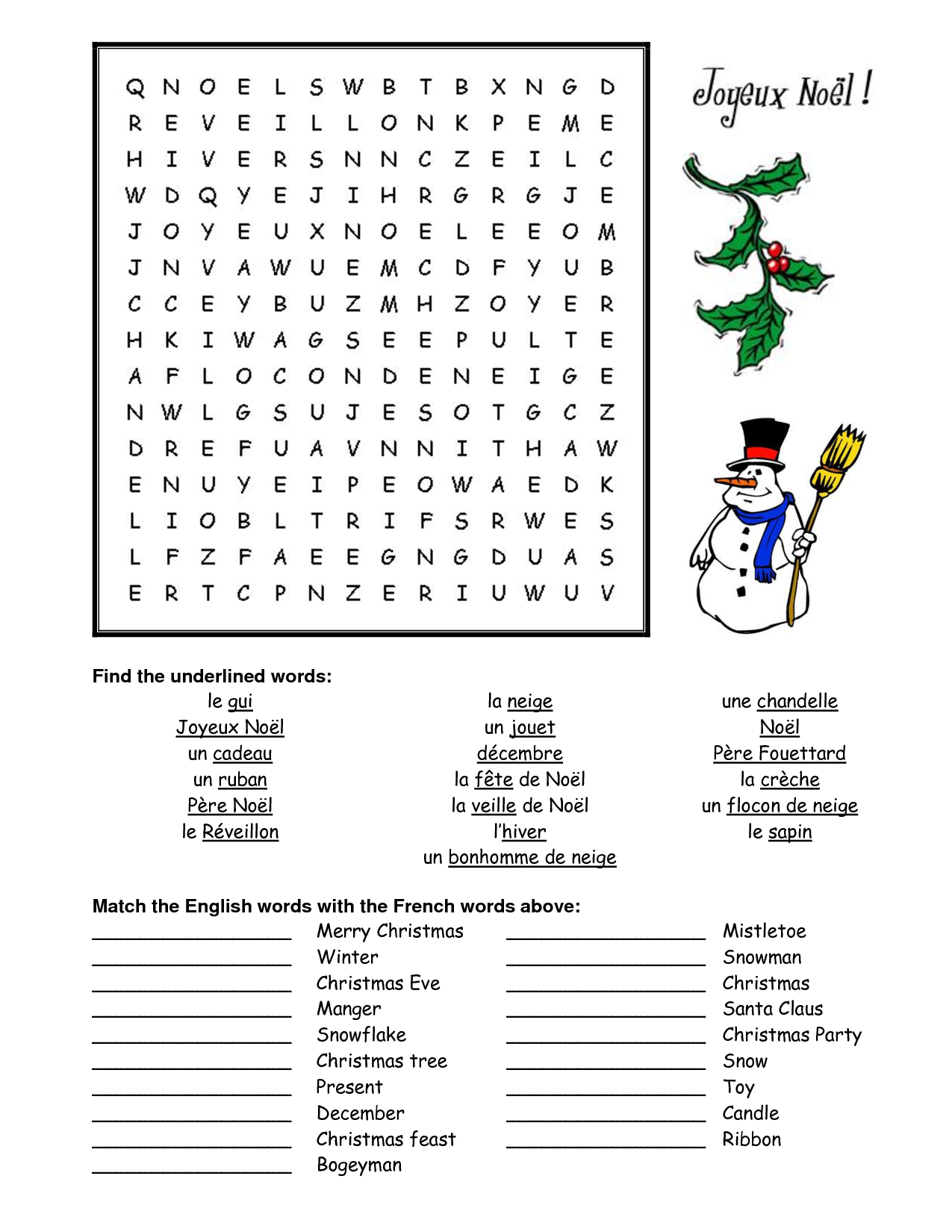 9 French Ideas To Save Today | Teaching French, French Classroom within French Christmas Worksheets Free