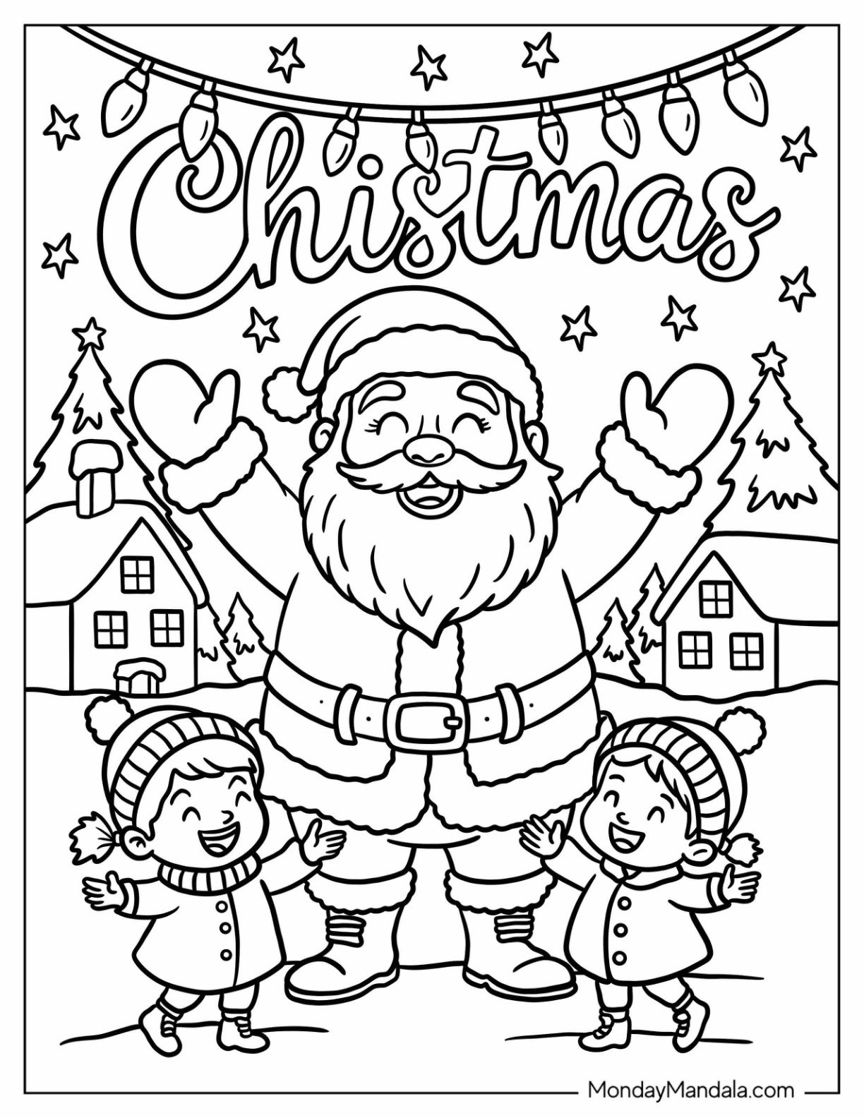 94 Santa Coloring Pages (Free Pdf Printables) in Christmas Coloring Worksheets For 1st Graders