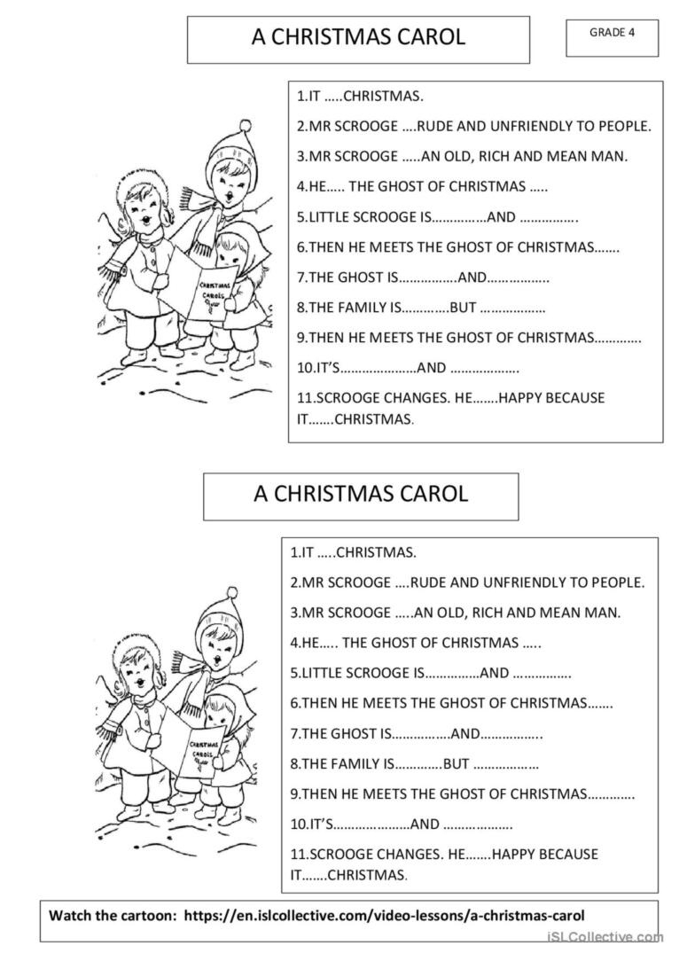 A Christmas Carol: English Esl Worksheets Pdf &amp;amp; Doc regarding A Christmas Carol Movie Worksheets