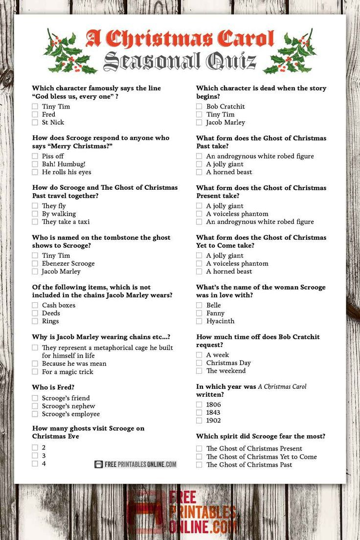 A Christmas Carol Quiz pertaining to Christmas Carol Trivia Worksheets Answers