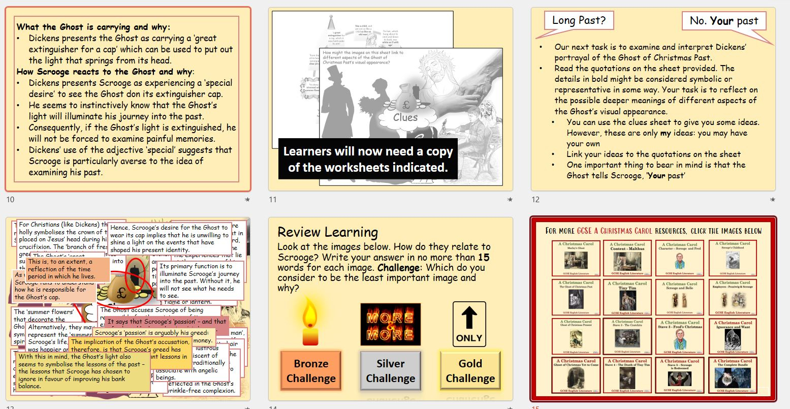 A Christmas Carol - The Ghost Of Christmas Past | Teaching Resources with regard to A Christmas Carol Context Worksheets