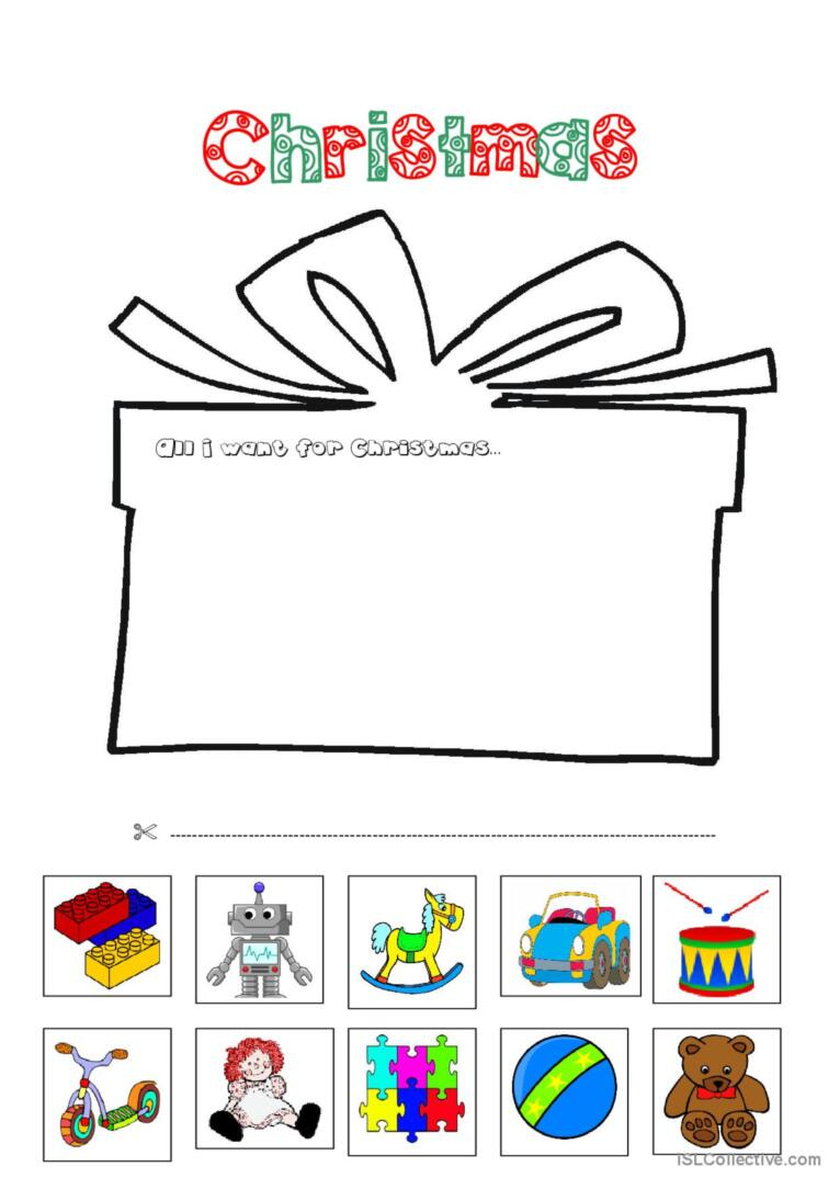 All I Want For Christmas Warmer, Fil…: English Esl Worksheets Pdf inside What Do You Want For Christmas Worksheets