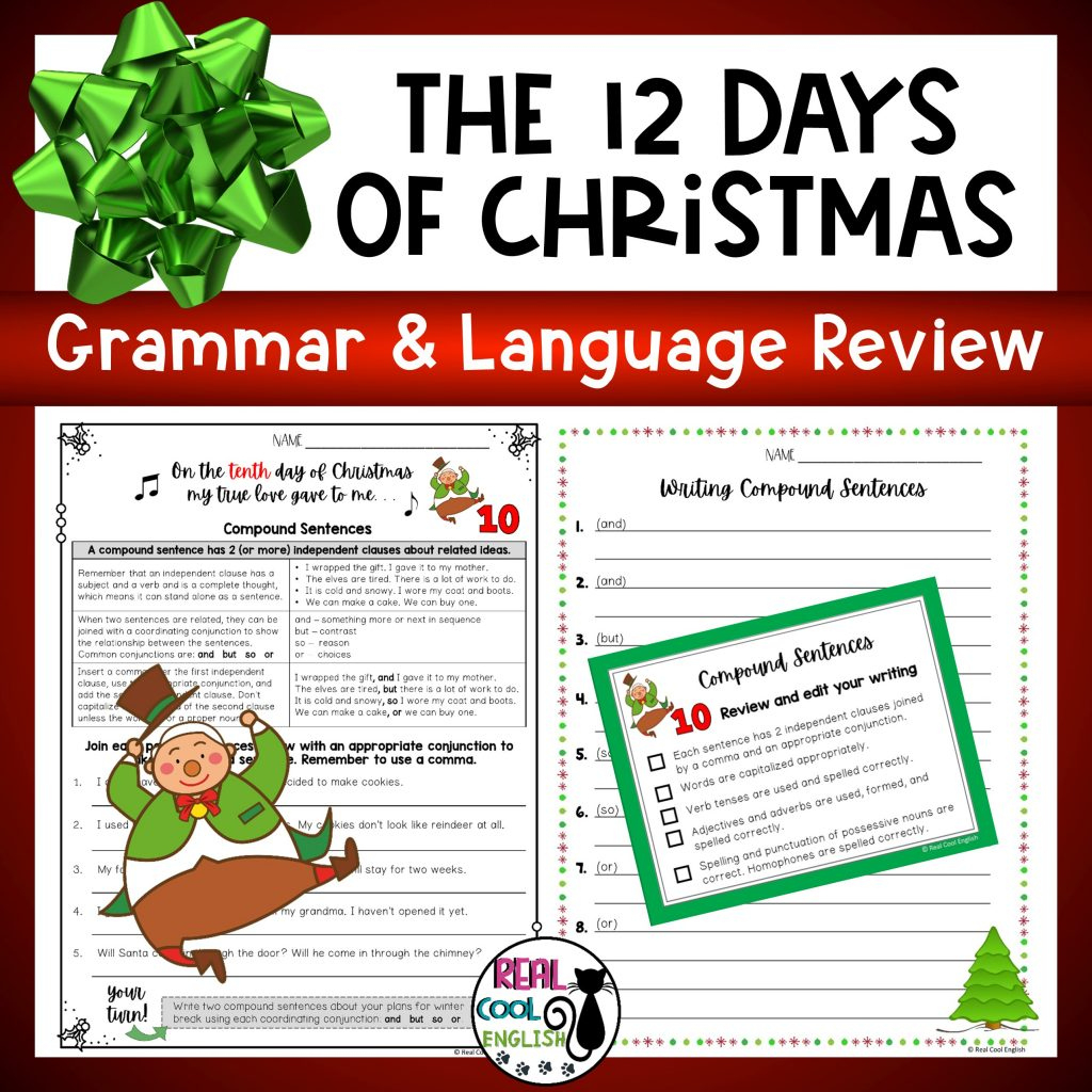 Christmas Activities To Get Students Thinking! - Real Cool English with Christmas Themed Grammar Worksheets