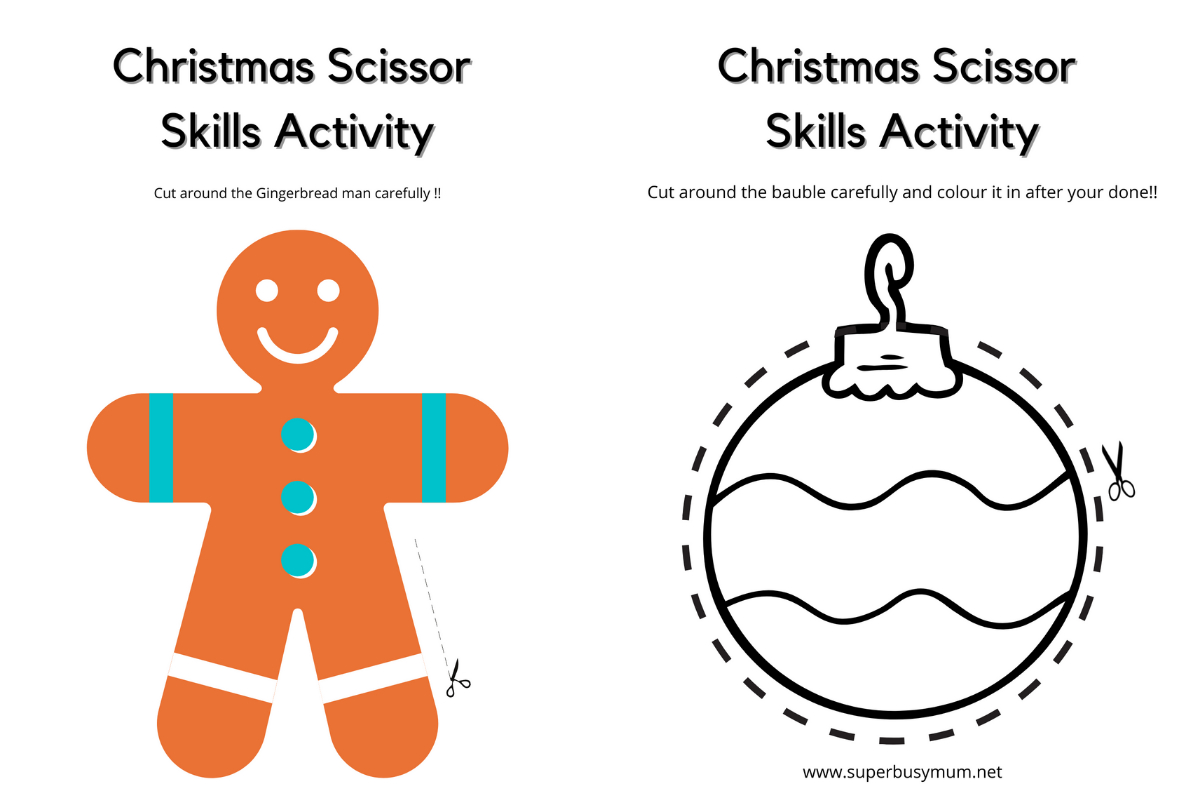 Christmas Activities To Help Boost Scissor Skills For Children for Cutting Practice Worksheets Christmas