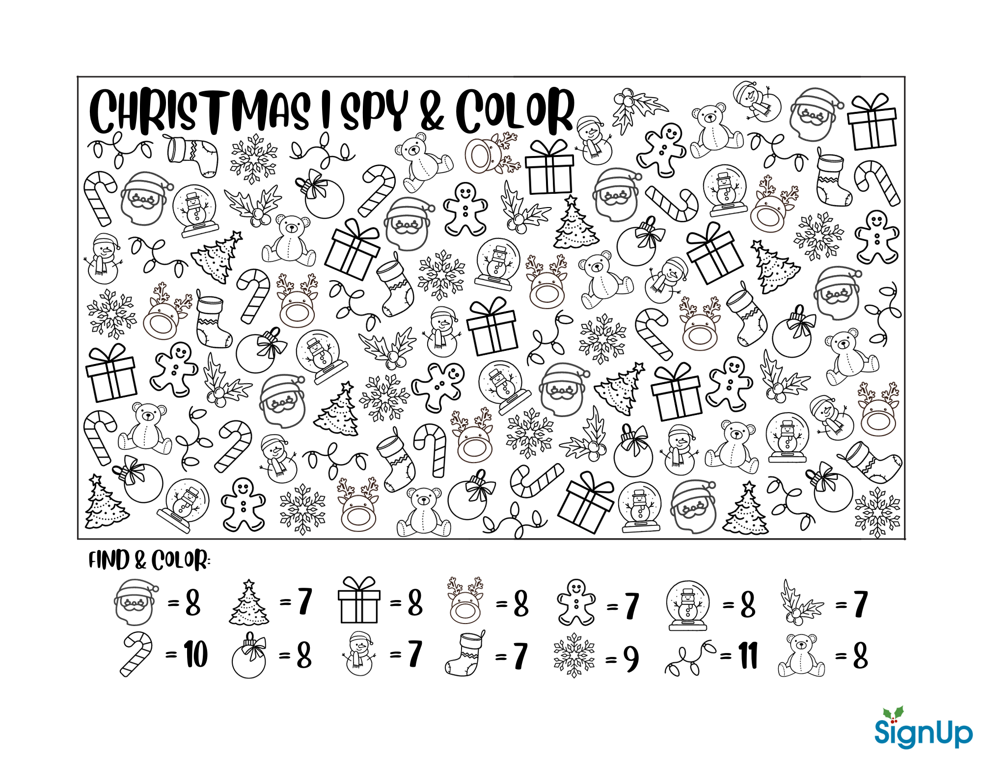 Christmas Activity Sheets & Coloring Pages | Signup with Christmas Fun Printable Worksheets