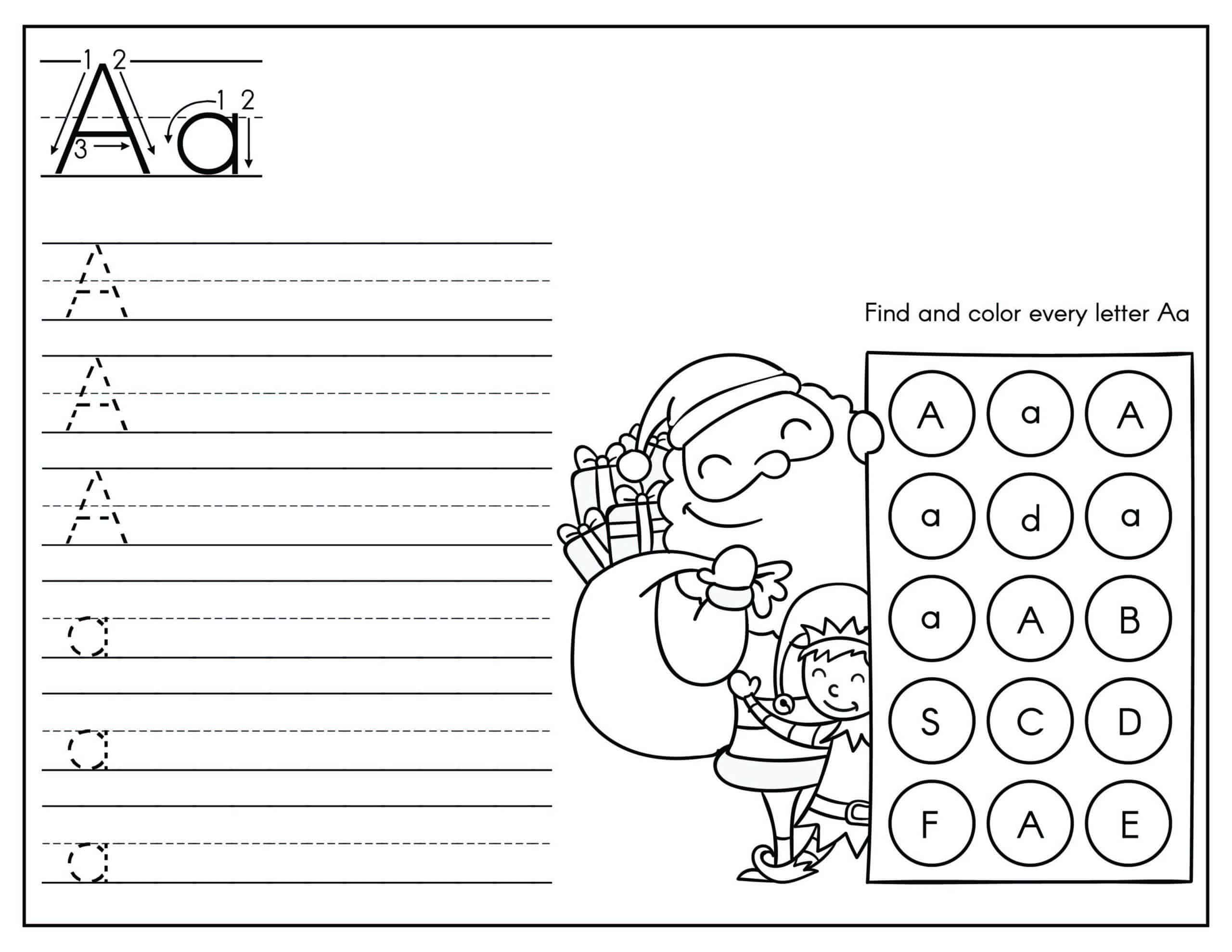 Christmas Alphabet Tracing Worksheets - Kids Activity Zone within Free Printable Christmas Alphabet Worksheets