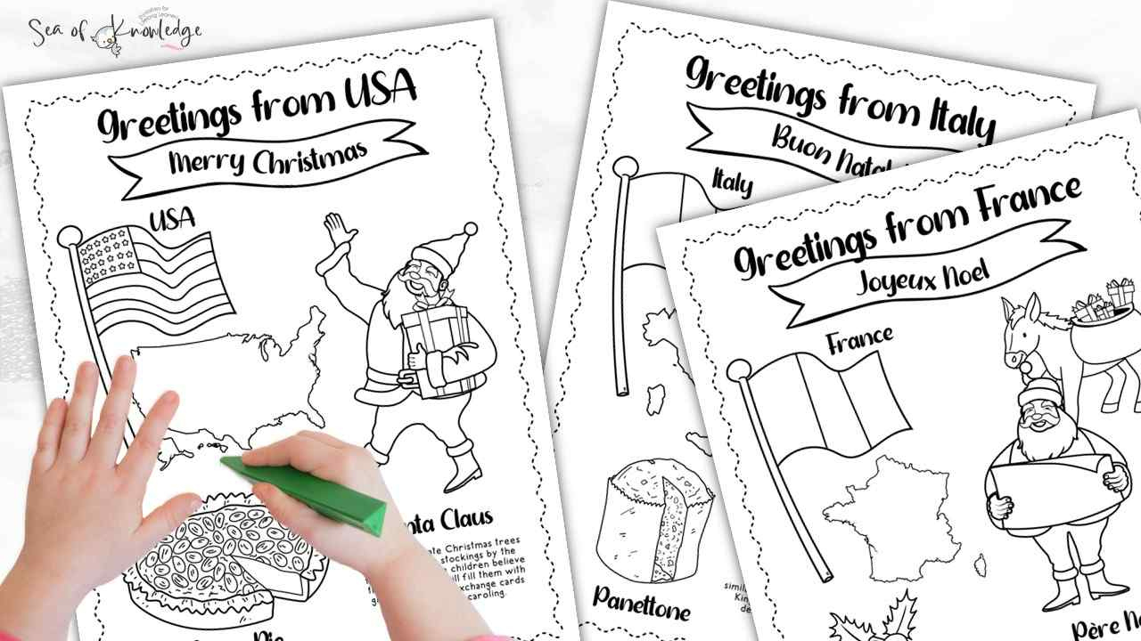 Christmas Around The World Book [Bonus Coloring Pages with regard to Printable Worksheets Free Printable Christmas Around The World Coloring Pages