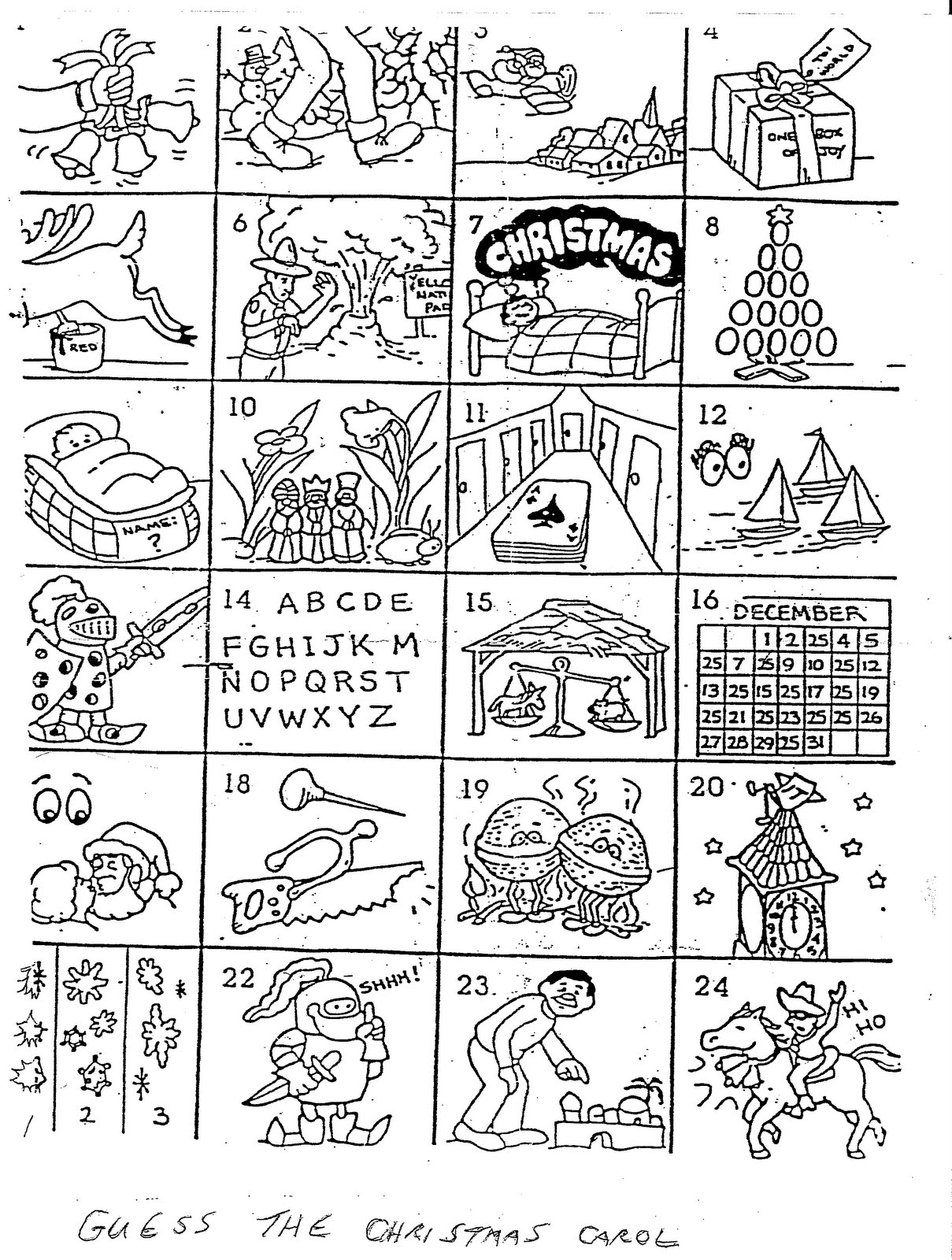 Christmas Carol Quiz | That Bloomin' Garden intended for Identify the Christmas Carol Worksheets