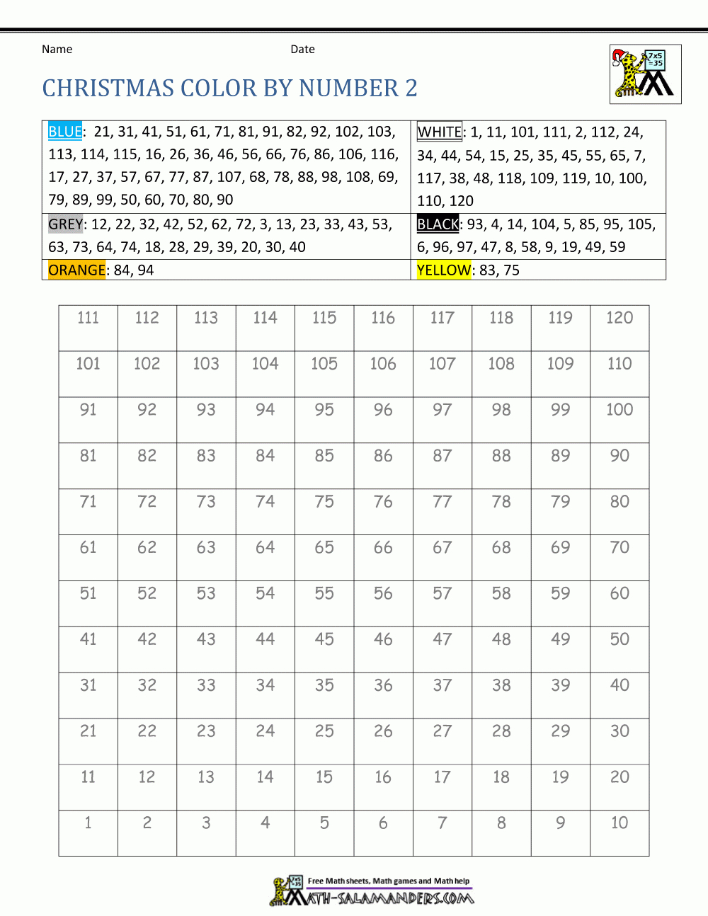 Christmas Colornumber Sheets For Kids within Christmas Colour By Numbers Maths Worksheets