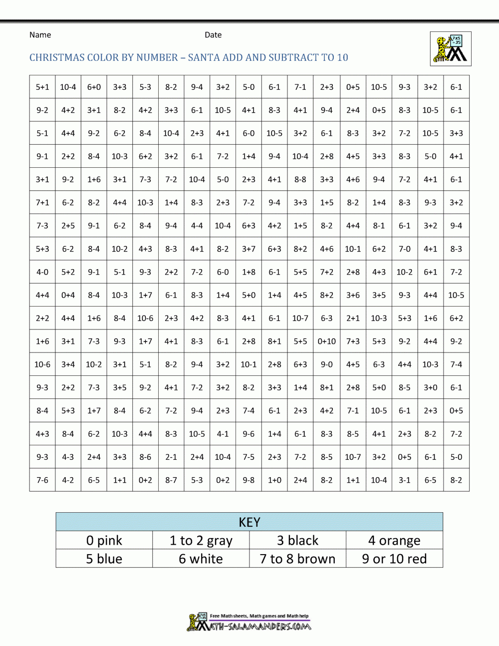 Christmas Colornumber Sheets For Kids within Color by Number Christmas Worksheets Math