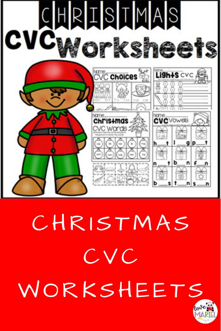 Christmas Cvc Worksheets intended for Christmas Cvc Words Worksheets