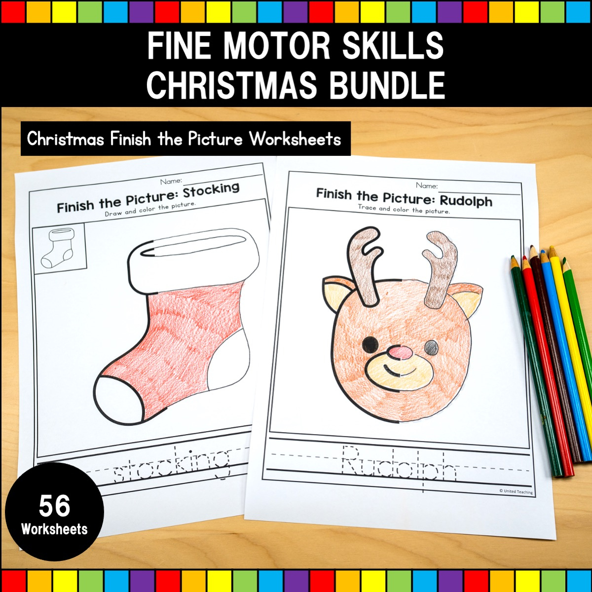 Christmas Fine Motor Skills Bundle - United Teaching inside Christmas Fine Motor Skills Worksheets