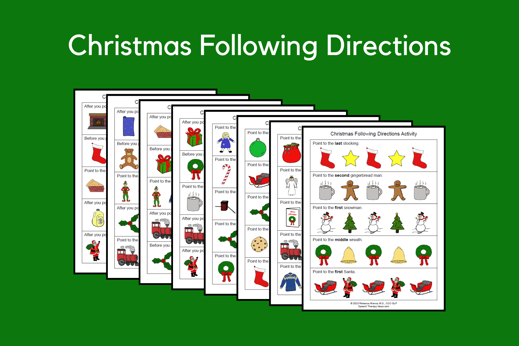 Christmas Following Directions Activity | Speech Therapy Ideas within Christmas Following Directions Worksheets