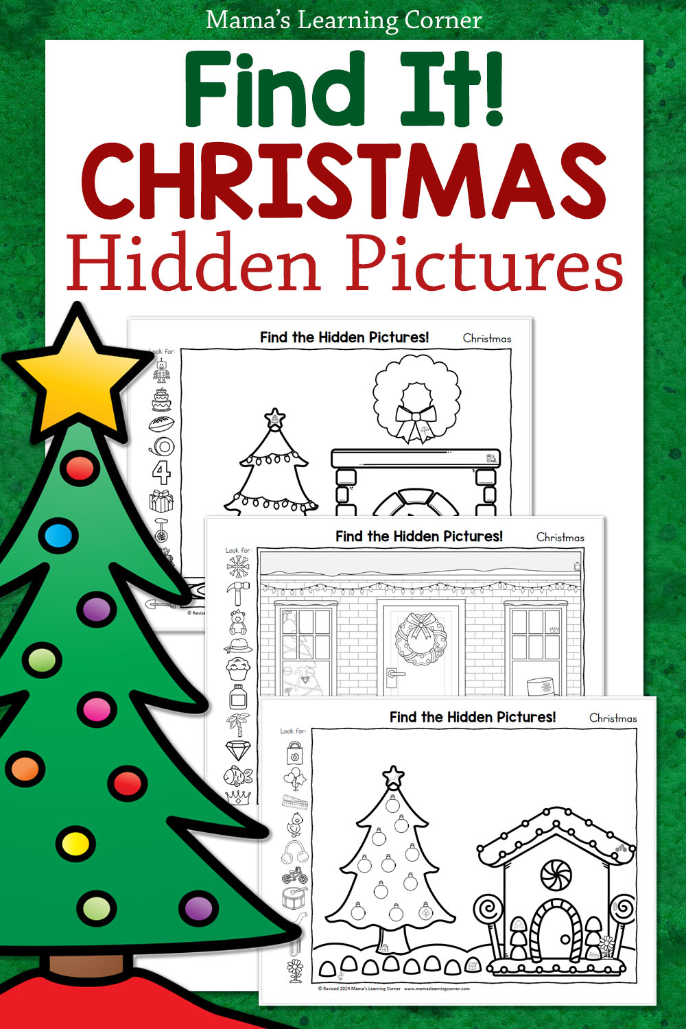 Christmas Hidden Picture Printables - Mamas Learning Corner with Christmas Hidden Picture Worksheets