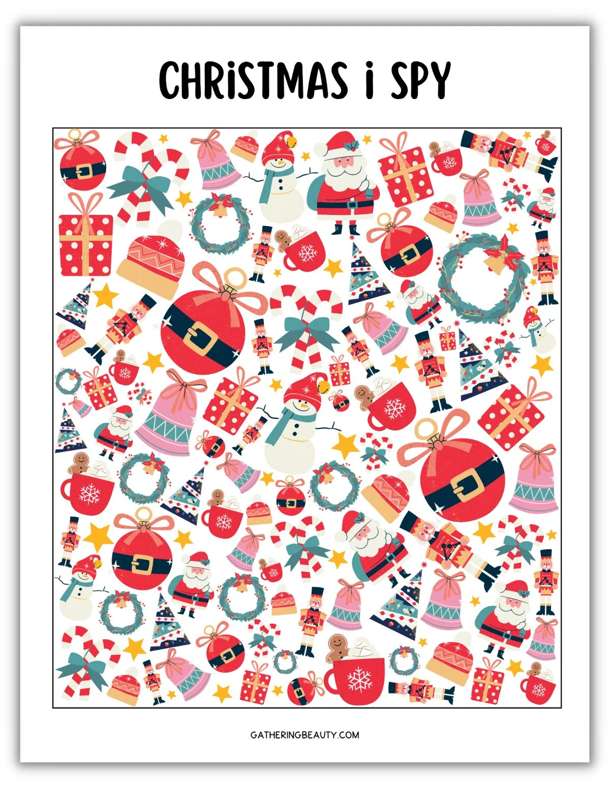 Christmas I Spy Printable — Gathering Beauty within Christmas I Spy Worksheets