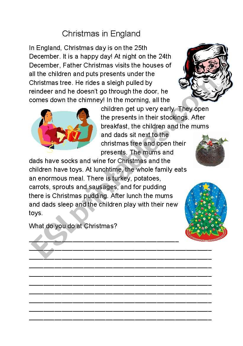 Christmas In England - Esl Worksheethelen_Roberts4 throughout Christmas In England Worksheets