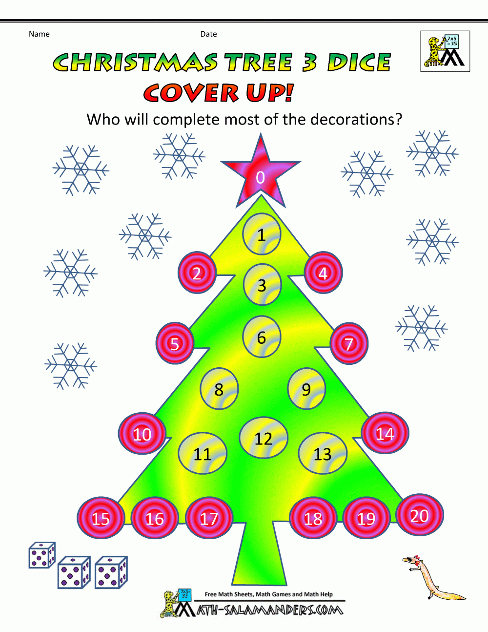 Christmas Math 5Th Grade Worksheets inside Christmas Tree Counting Worksheets