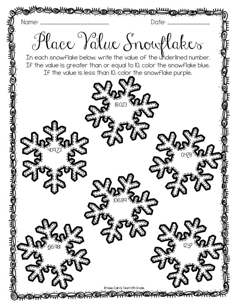 Christmas Math - Christmas Activities - Math Review Worksheets for Free Christmas Math Worksheets 5Th Grade