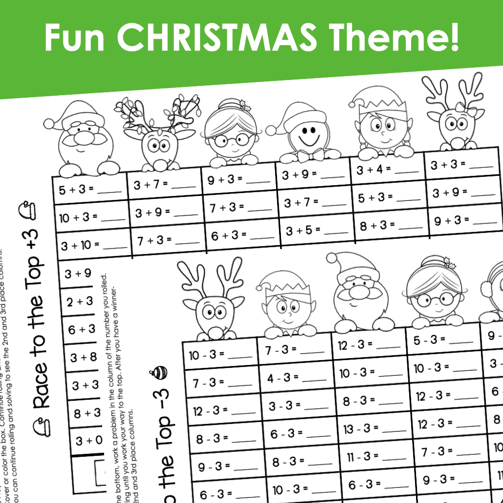 Christmas Math Games Addition And Subtraction Fact Fluency For 2Nd with regard to Free Christmas Math Worksheets 2nd Grade