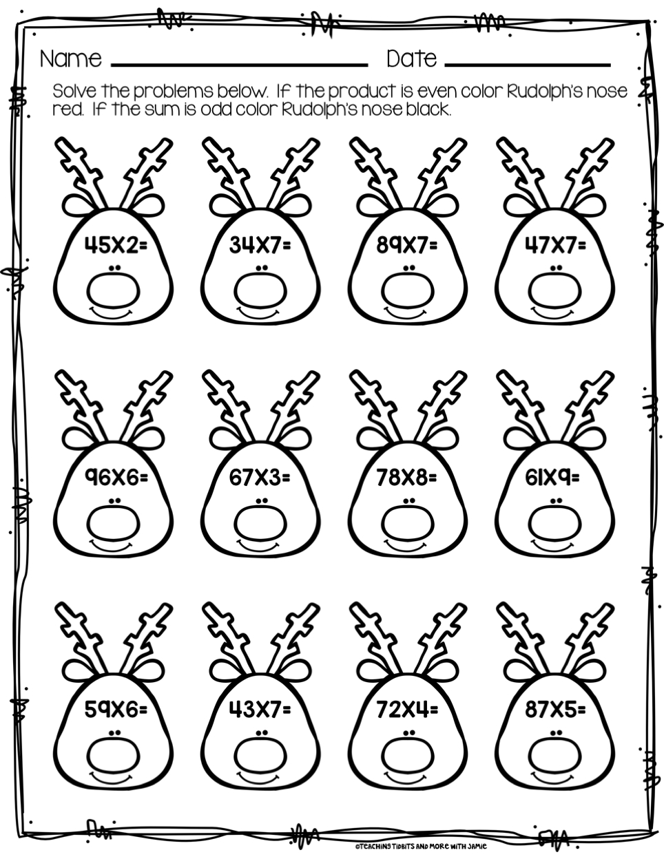 Christmas Math Printables - Worksheets Library inside First Grade Christmas Math Worksheets