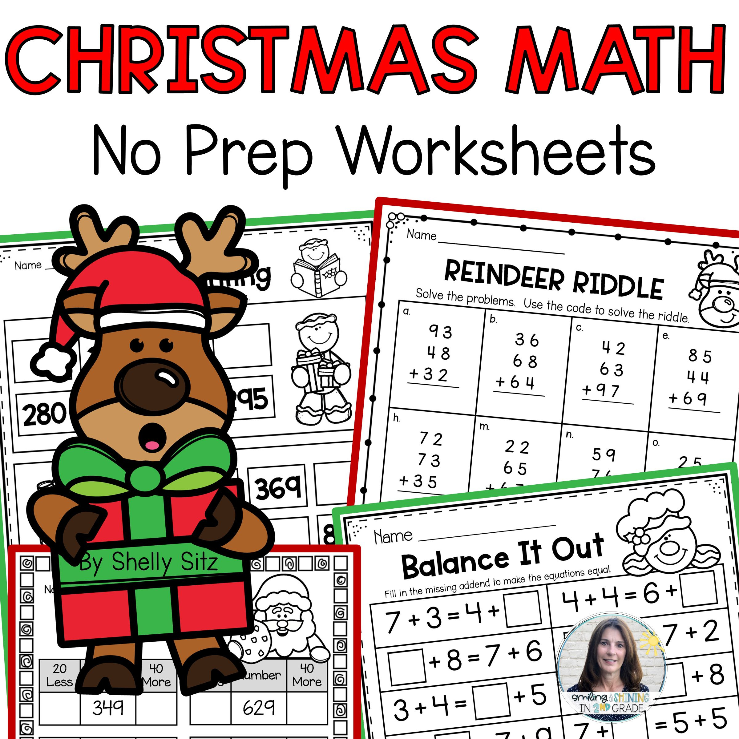 Christmas Math Worksheets For First And Second Grade - Worksheets intended for Christmas Subtraction with Regrouping Worksheets