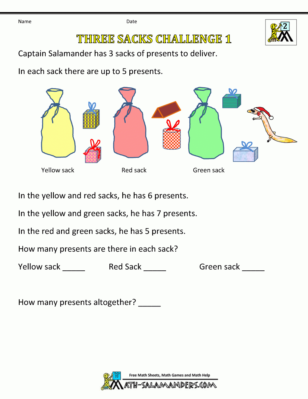 Christmas Math Worksheets with regard to Free Printable Christmas Worksheets For Middle School