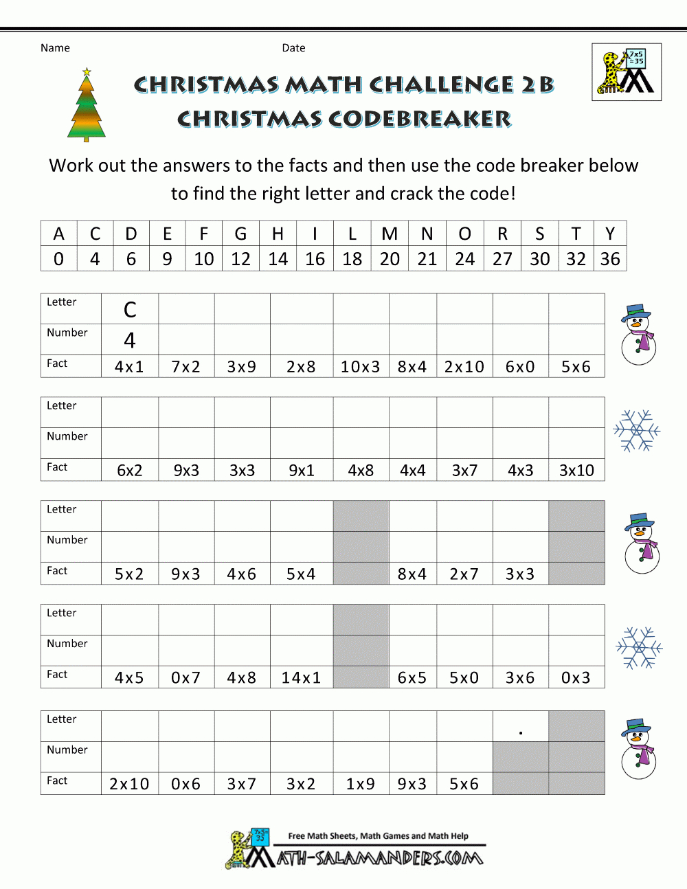 Christmas Math Worksheets - Worksheets Library regarding Christmas Math Free Worksheets