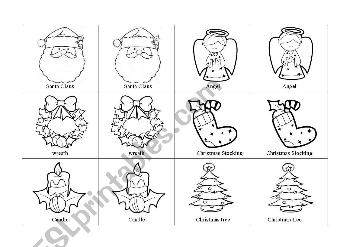 Christmas Memory Game - Esl Worksheetrenate Oliveira with A Christmas Memory Worksheets