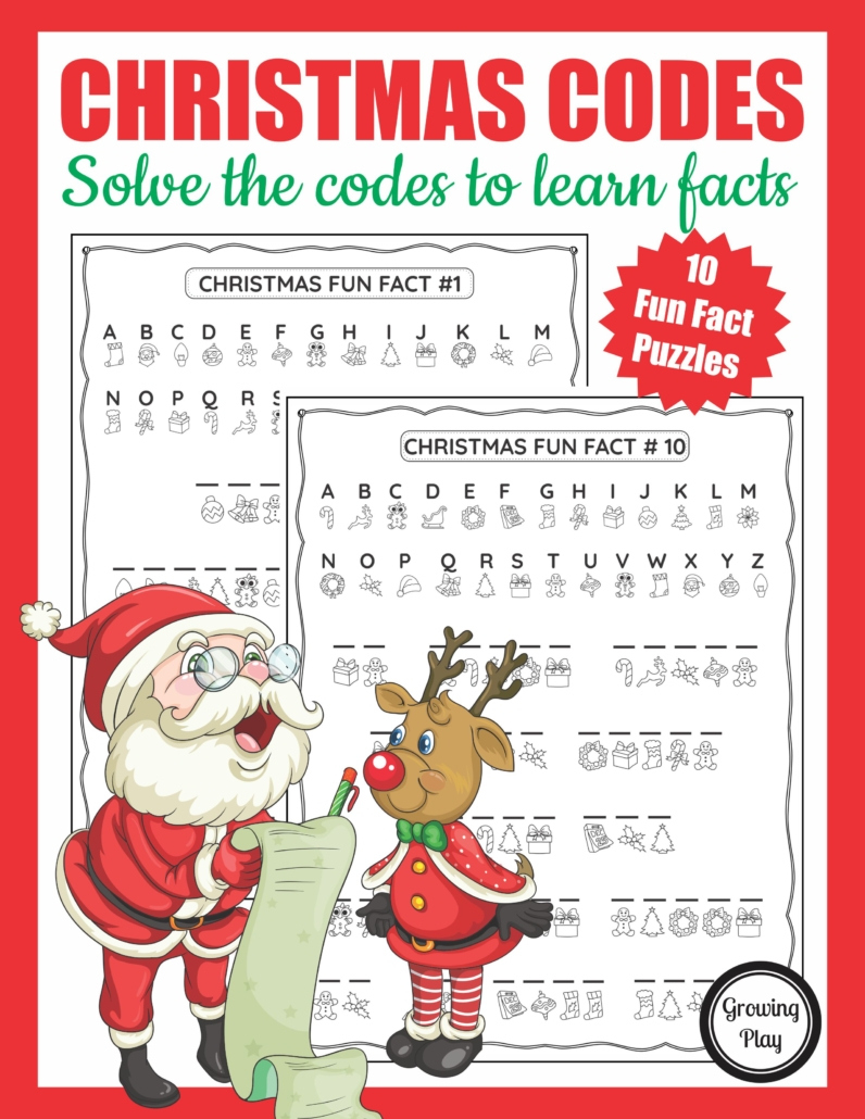 Christmas Secret Code Worksheet - Free Printable - Growing Play inside Free Printable Christmas Secret Code Worksheets