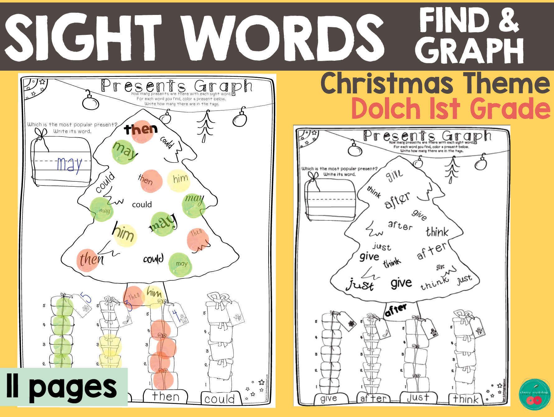 Christmas Sight Words 1St Grade with Christmas 1st Grade Worksheets